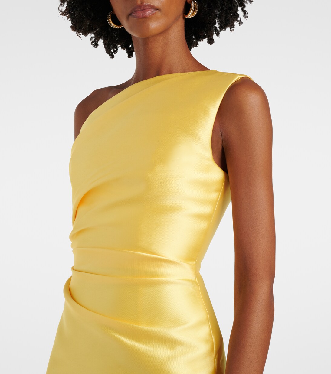 SOVERE IMPRESSION ONE SHOULDER DRESS - SOFT YELLOW