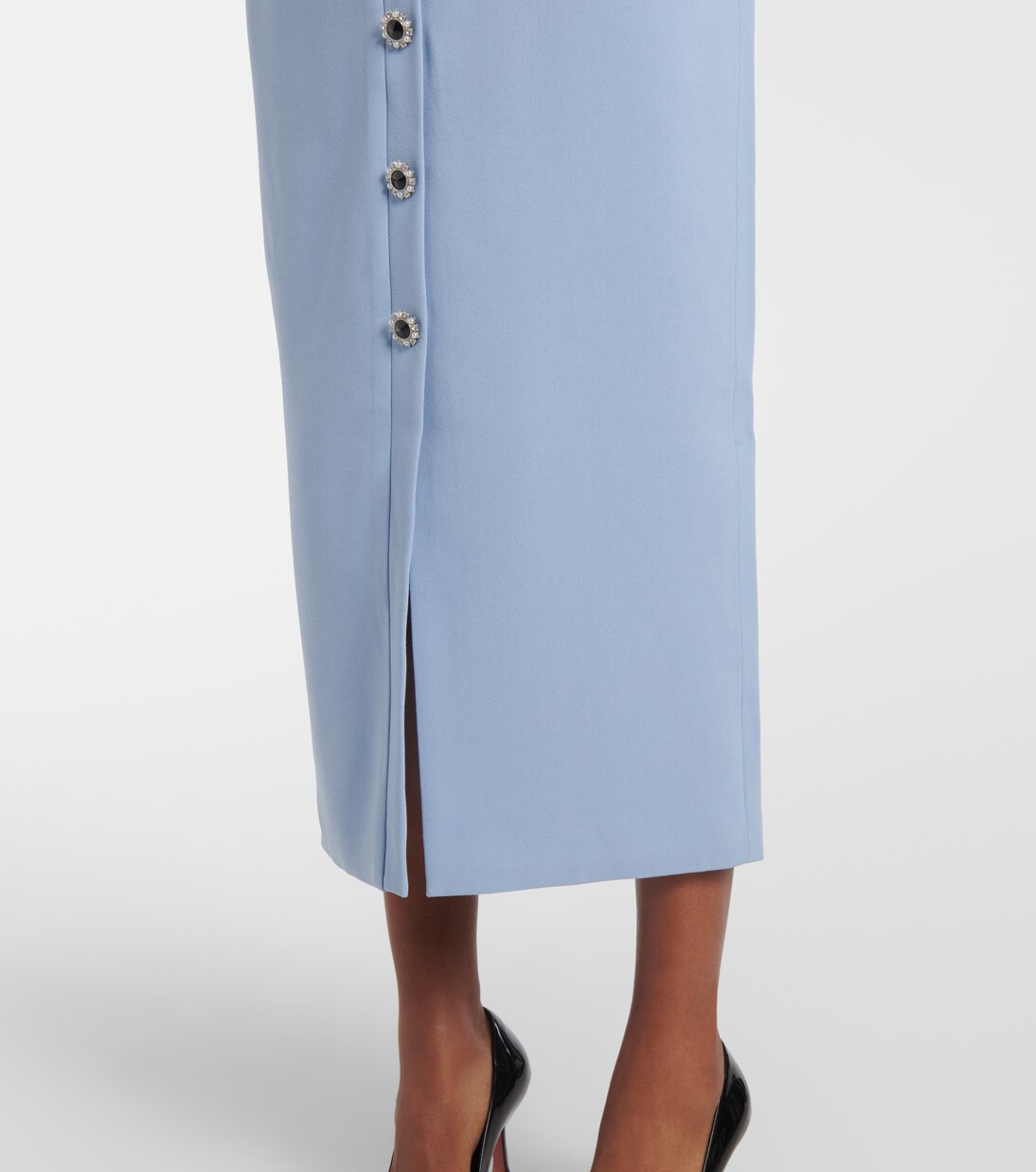 Crepe Blue Dress main image 1
