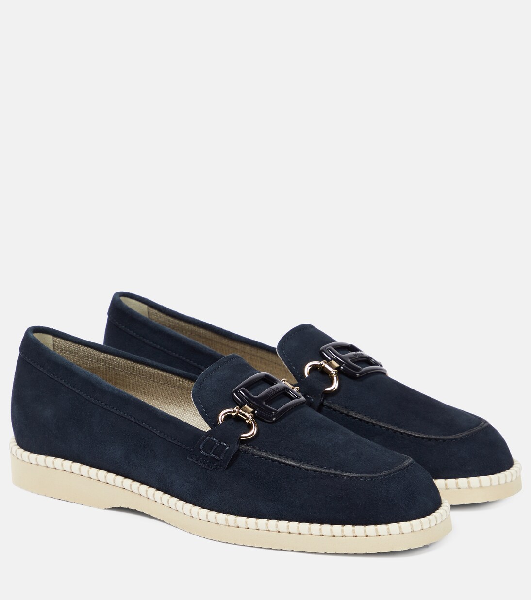 H642 embellished suede loafers in blue - Hogan | Mytheresa