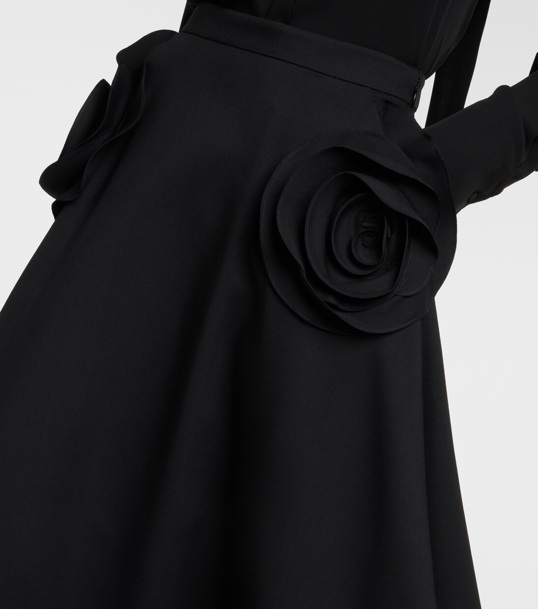 Midirock aus Wolle und Seide in Schwarz - Valentino | Mytheresa