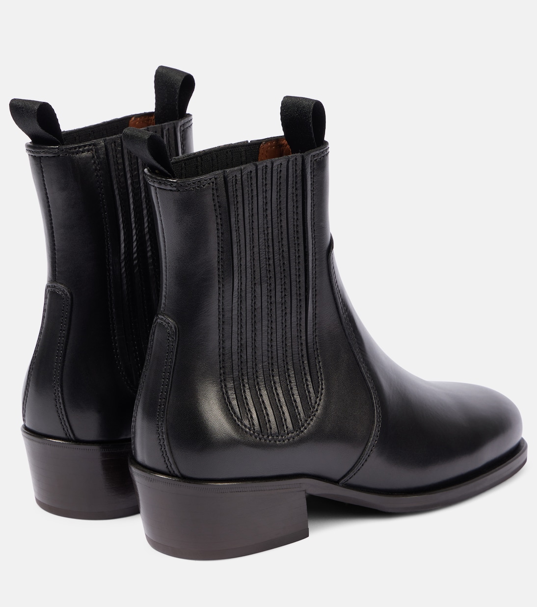 Leather Chelsea boots in black Lemaire Mytheresa