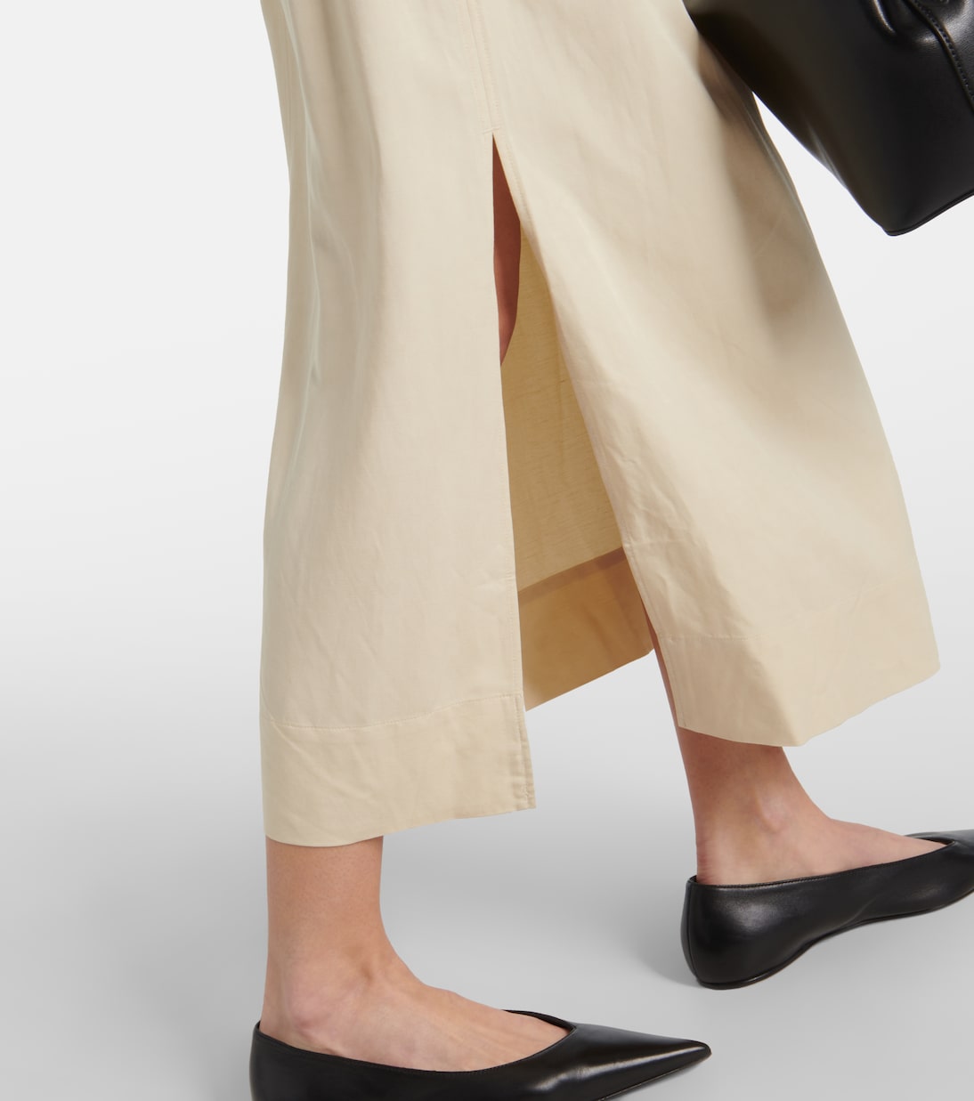 Scoop Neck Side Tie Detail Midi Dress: CHESTNUT