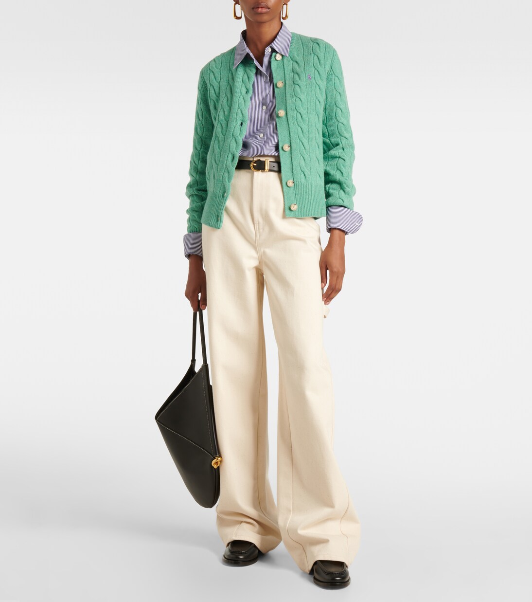 アウターその他 POLO RALPH LAUREN W Cable Knit Wool Cashmere CardiganGreen $_57.JPG?set_id=8800005007