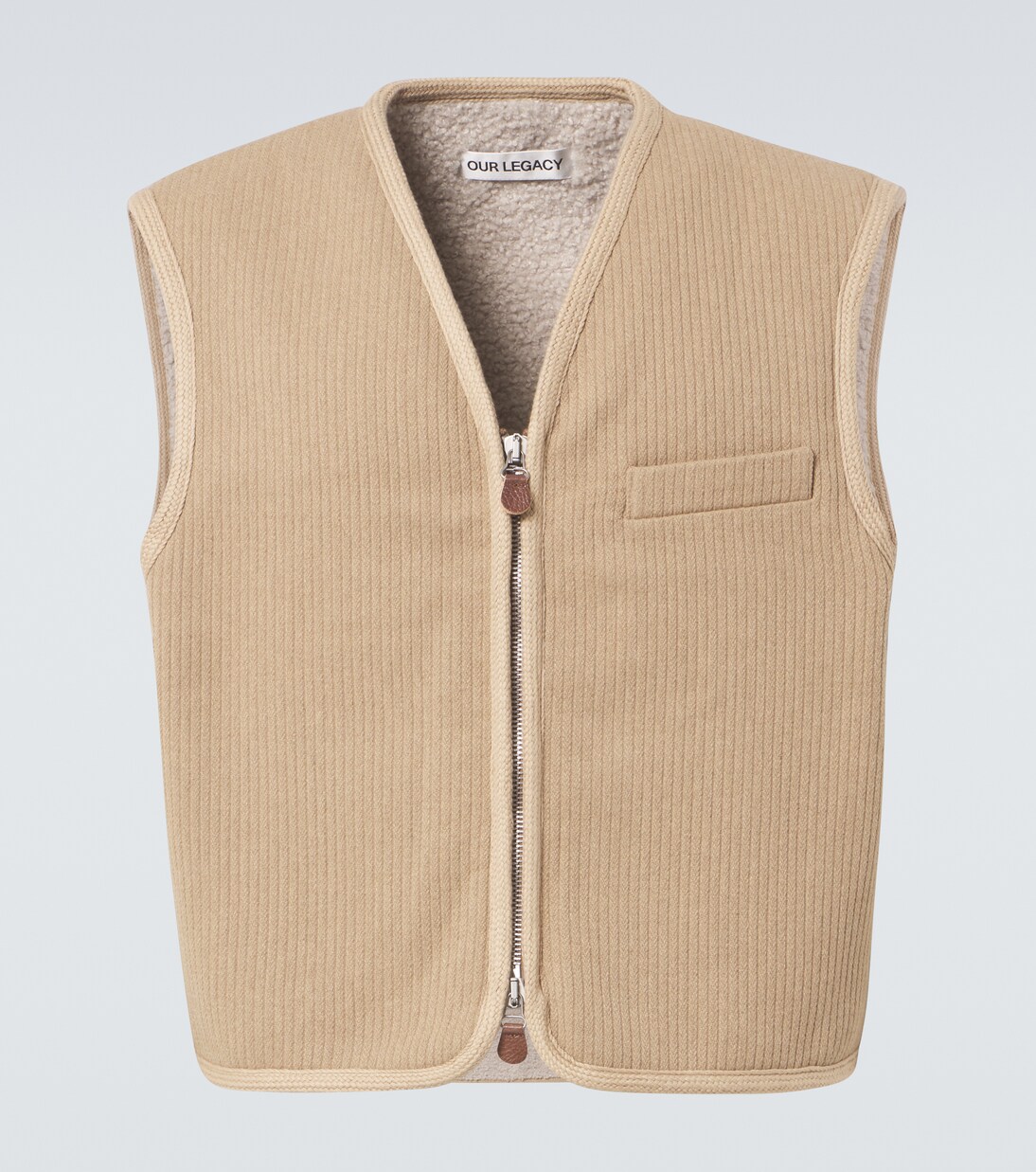 argue ったらしい ベスト MERINO WOOL VAREUSE VEST WHITE