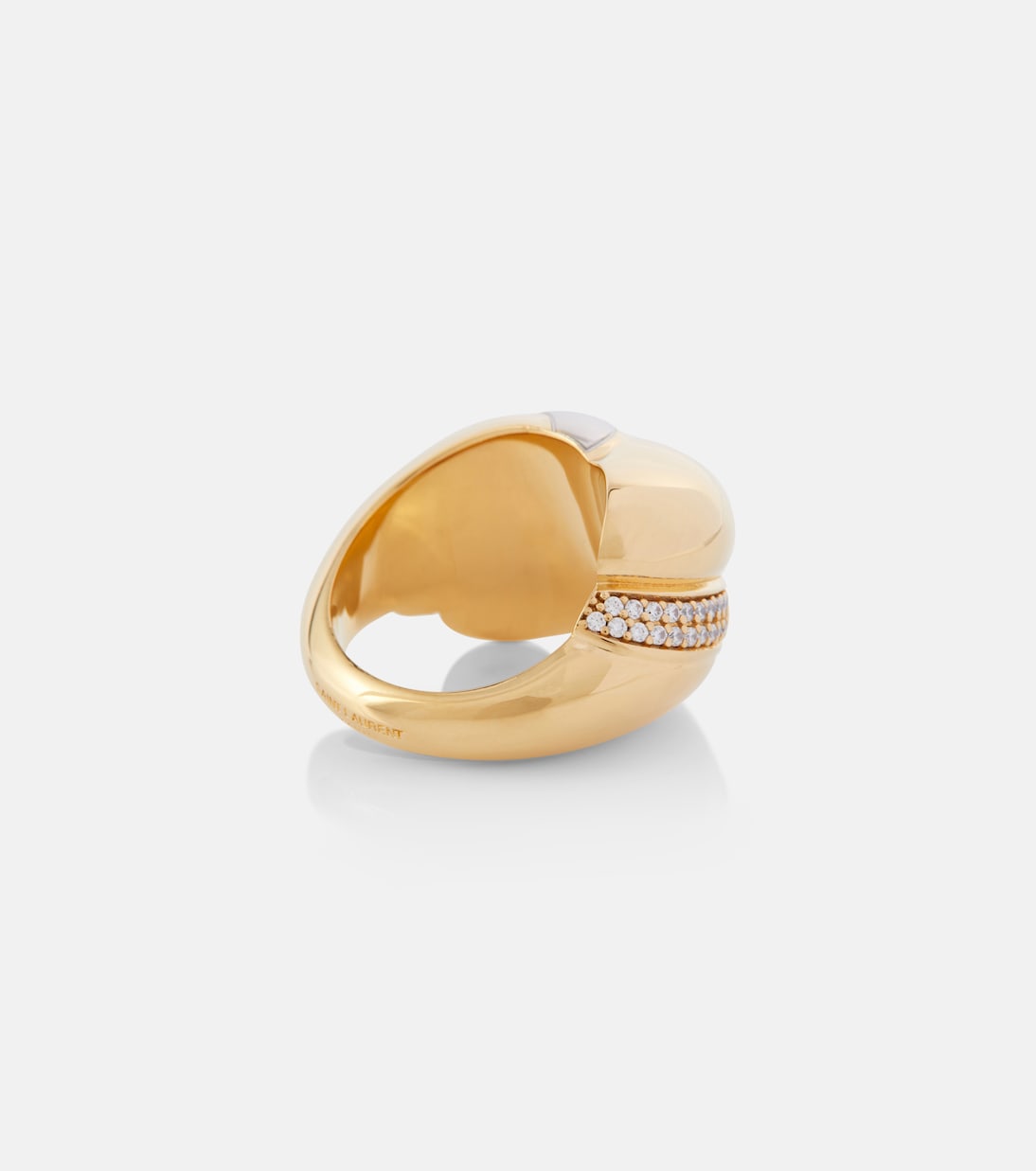 Whirlwind crystal-embellished ring in gold - Saint Laurent | Mytheresa