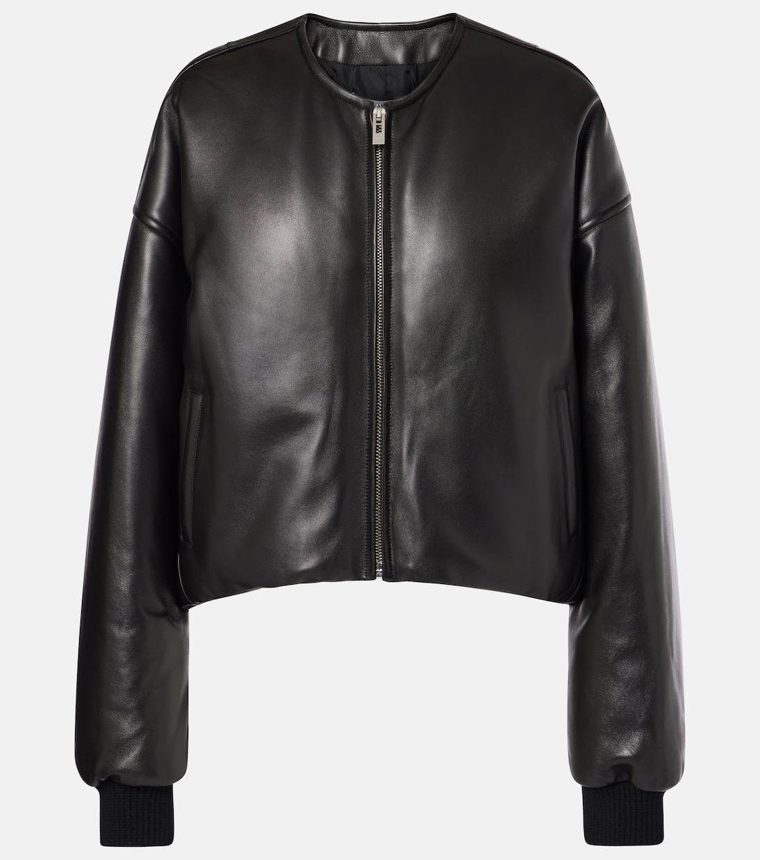 Andrea Leather Bomber Jacket main image 1
