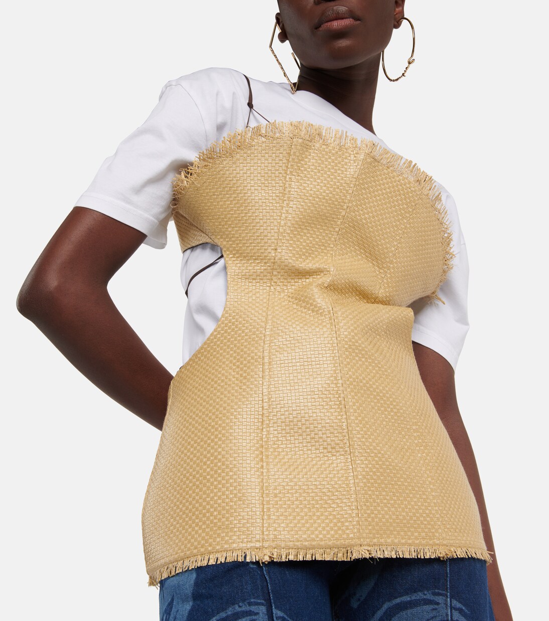 Sleeveless Off-Shoulder Corset Top main image 1
