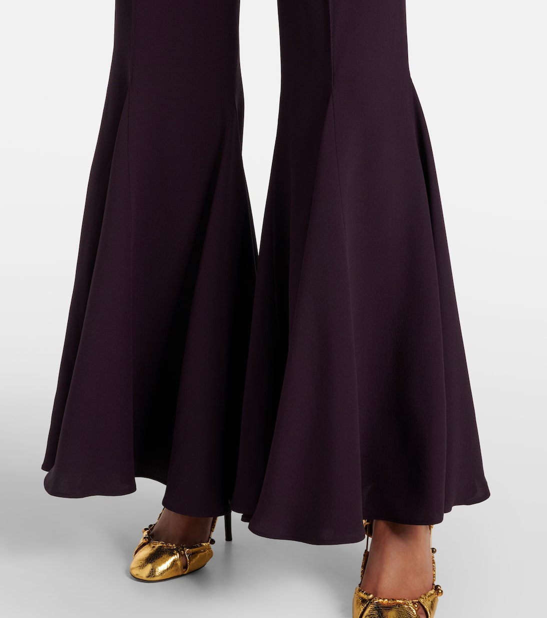 Chloé Brown Cotton Flared Pants
