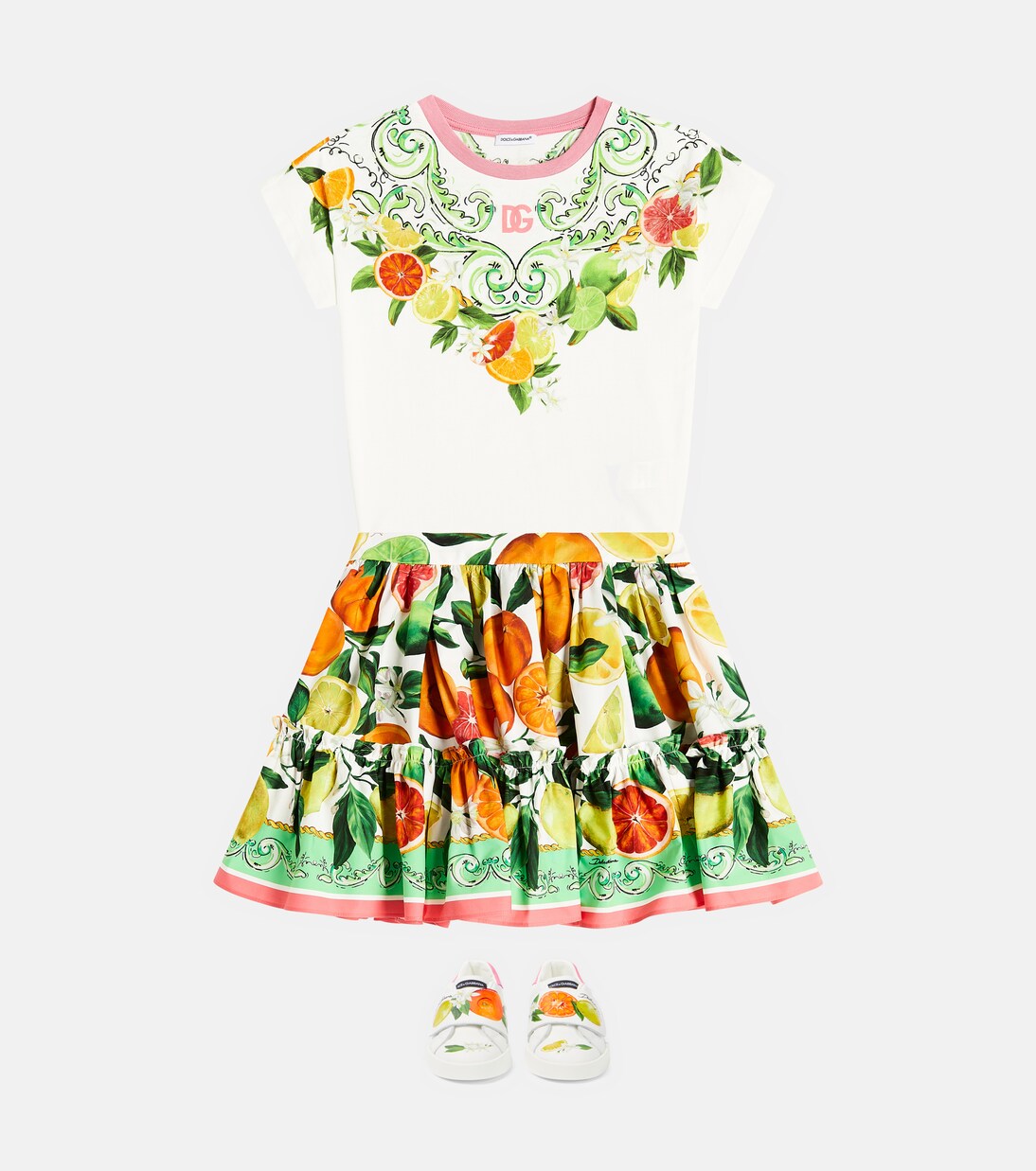 Bedruckter Rock aus Baumwolle in Multicolor - Dolce Gabbana Kids 