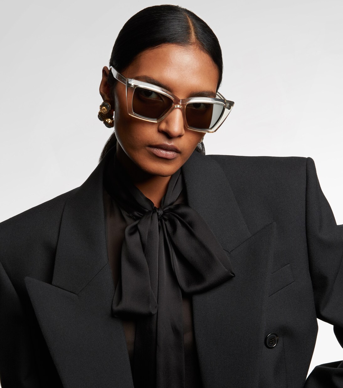 Eckige Sonnenbrille SL 657 in Beige - Saint Laurent | Mytheresa