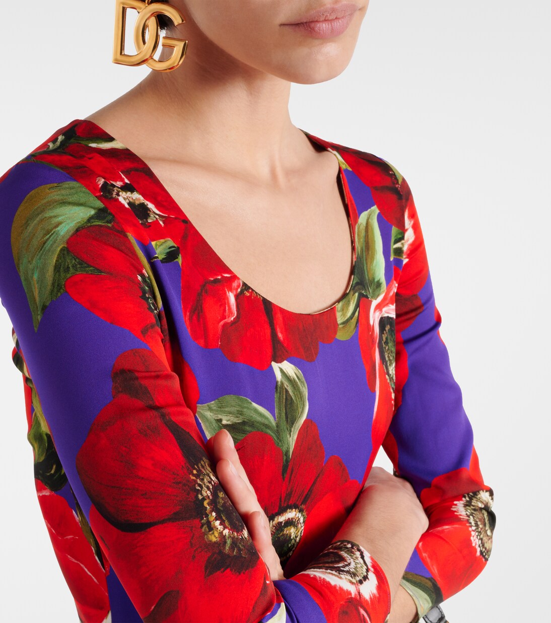 Silk Blend Midi Dress