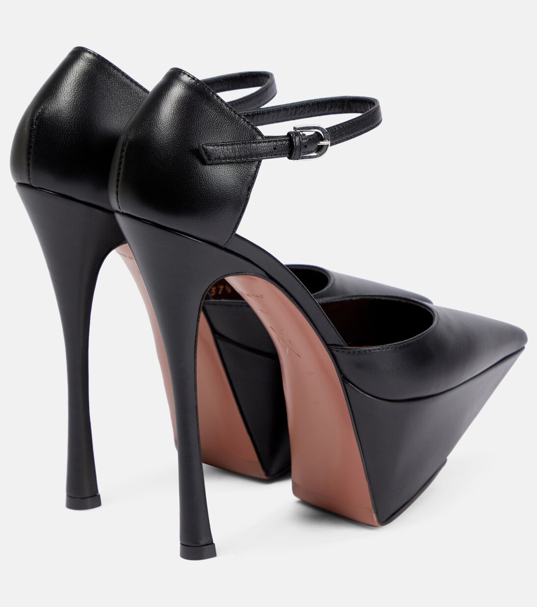 Plateau-Pumps Angelica aus Leder | Amina Muaddi