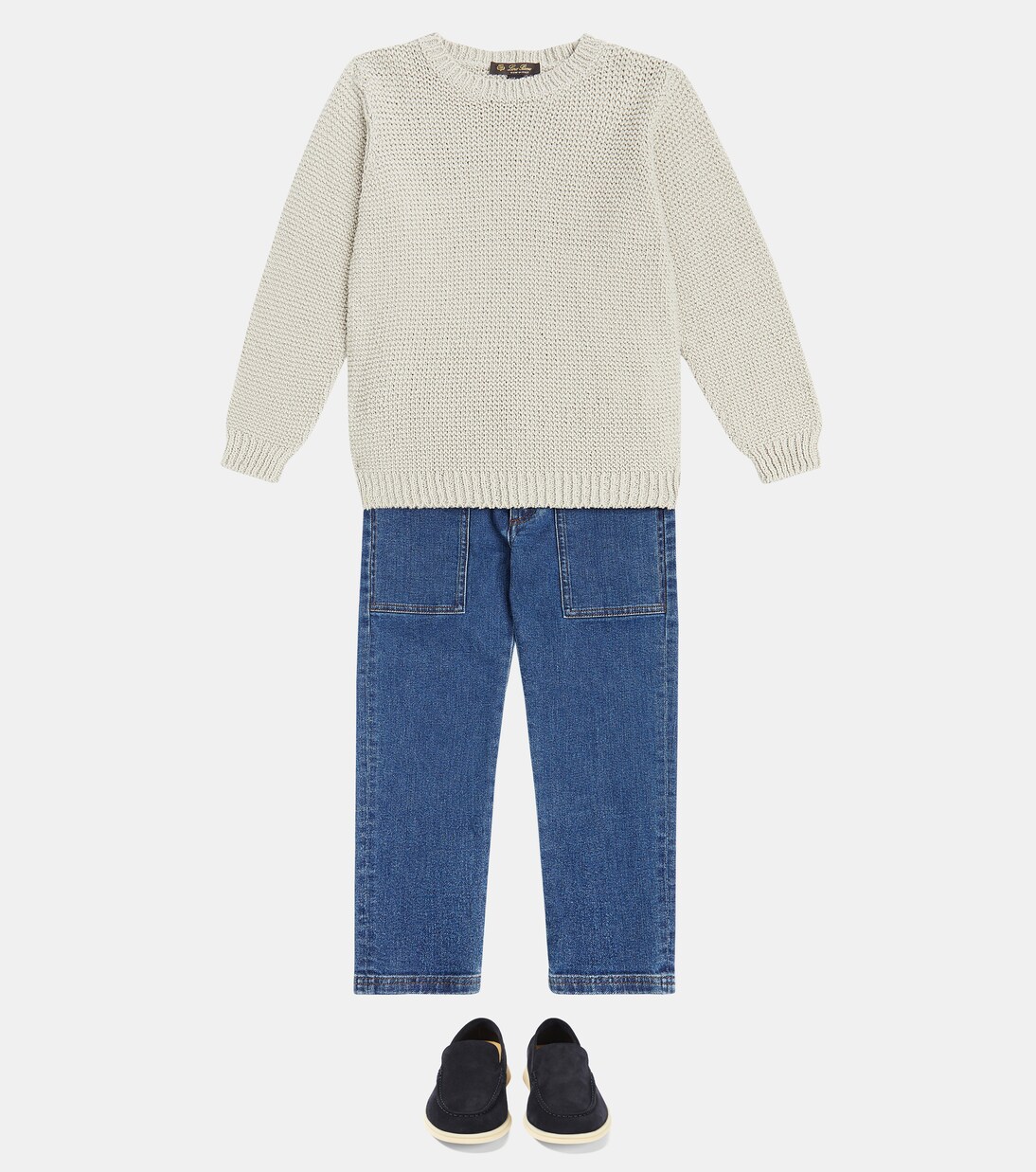 Summer Walk suede loafers in blue - Loro Piana Kids | Mytheresa