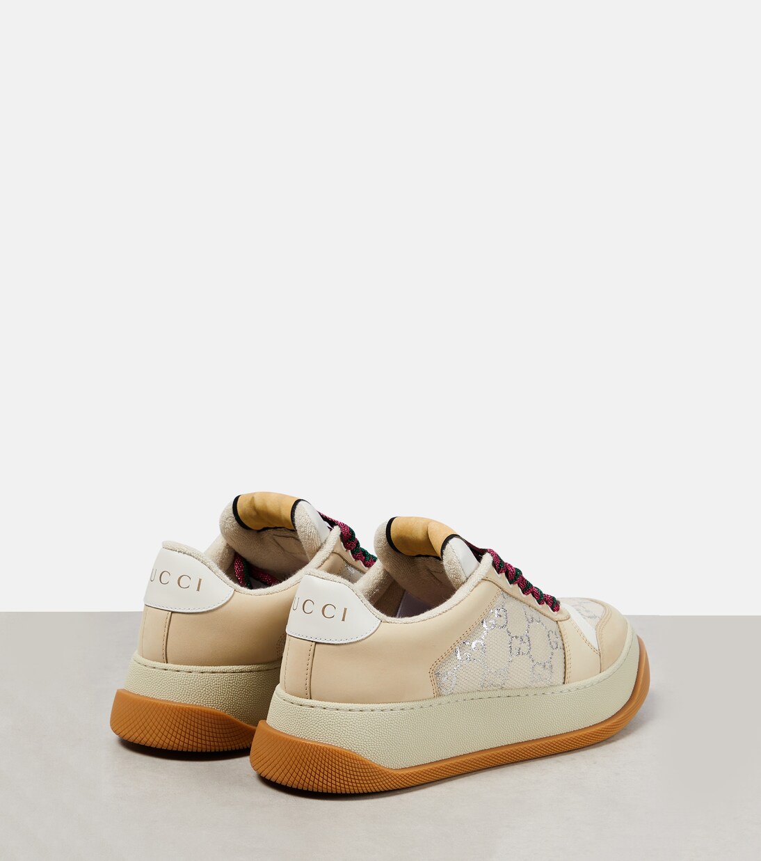 Sneakers Screener aus Canvas mit Leder in Weiß - Gucci | Mytheresa 