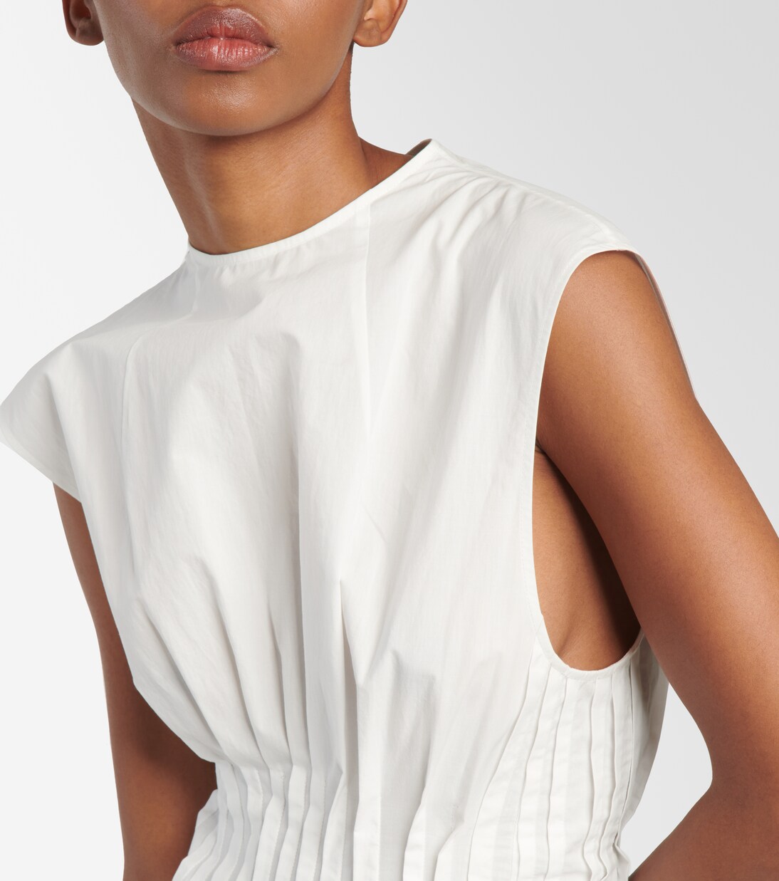 White DIANA POPLIN MAXI DRESS main image 1