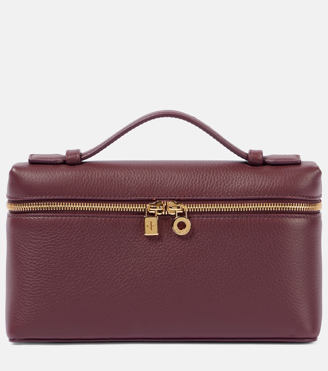 Extra Pocket L19 Small leather tote bag in burgundy - Loro Piana 