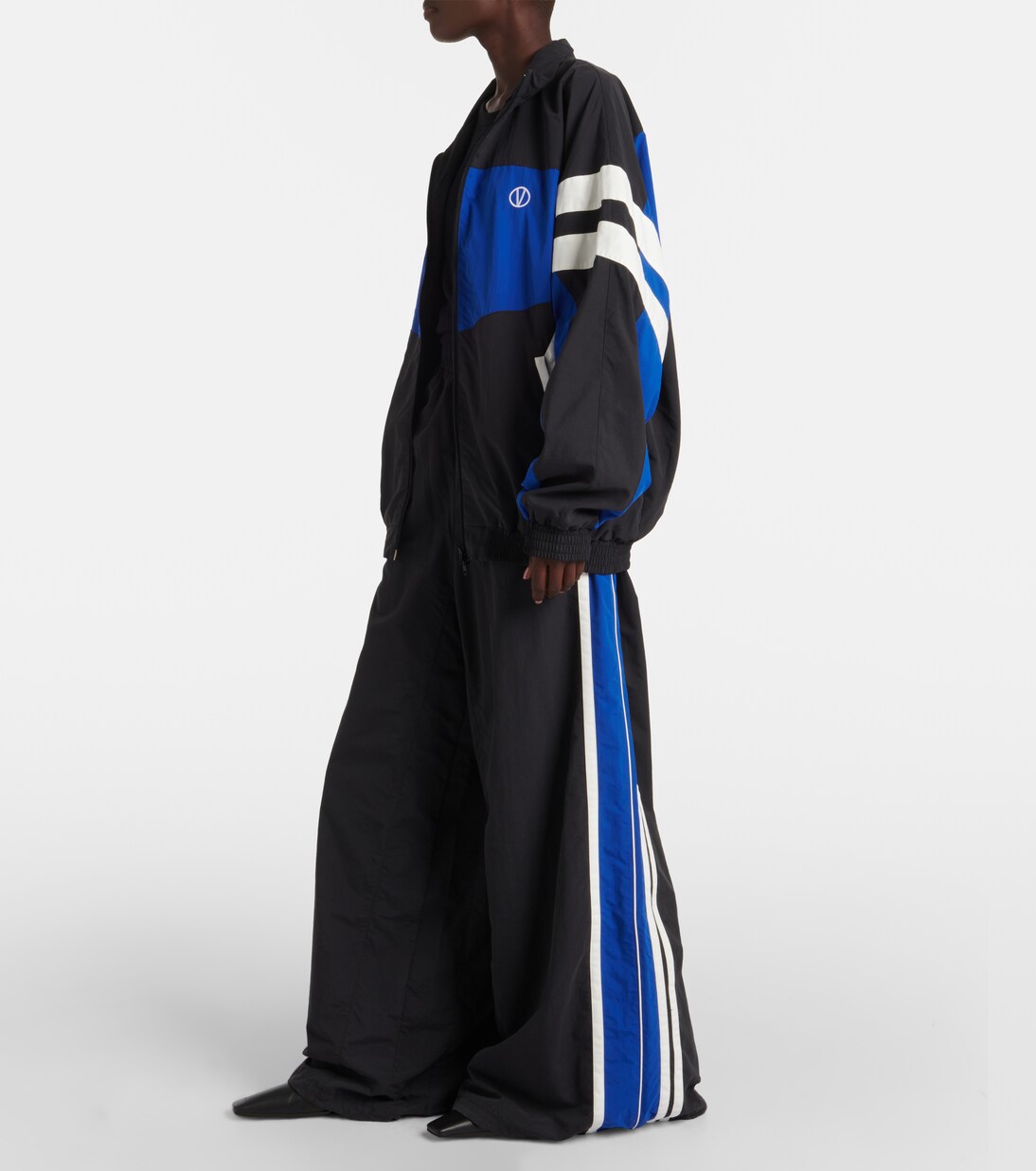Tech and Shearling Track Pants