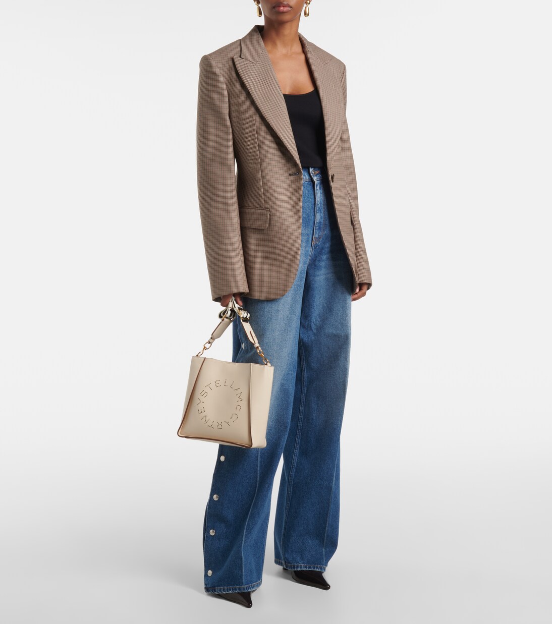 Schultertasche Stella Logo in Beige - Stella Mc Cartney | Mytheresa