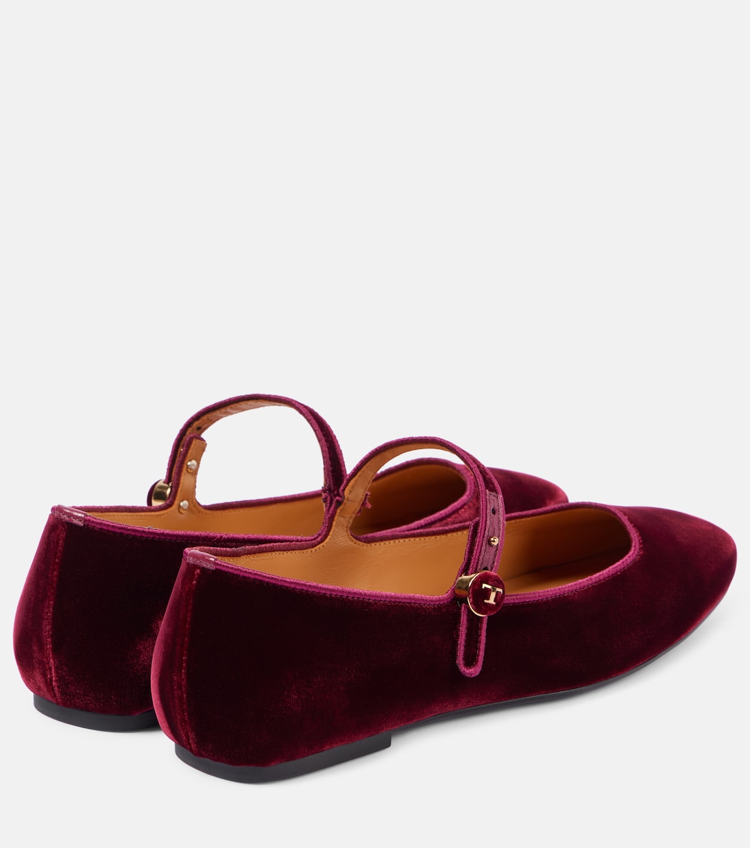 Velvet Mary Janes, Cherry Red main image 1
