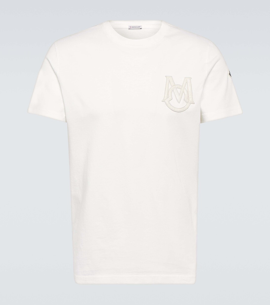 T-Shirt aus Baumwoll-Jersey in Weiß - Moncler | Mytheresa 