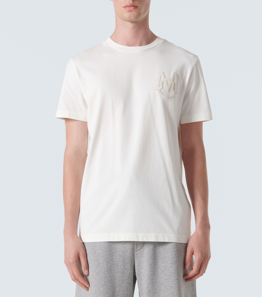 T-Shirt aus Baumwoll-Jersey in Weiß - Moncler | Mytheresa 