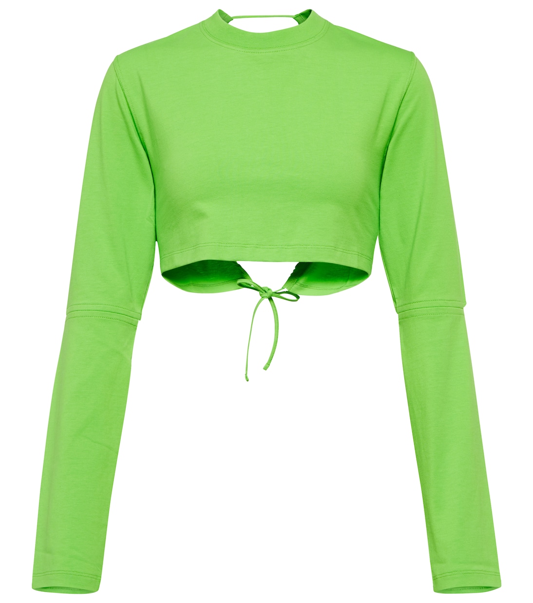 Le Tshirt Piccola crop top in green - Jacquemus