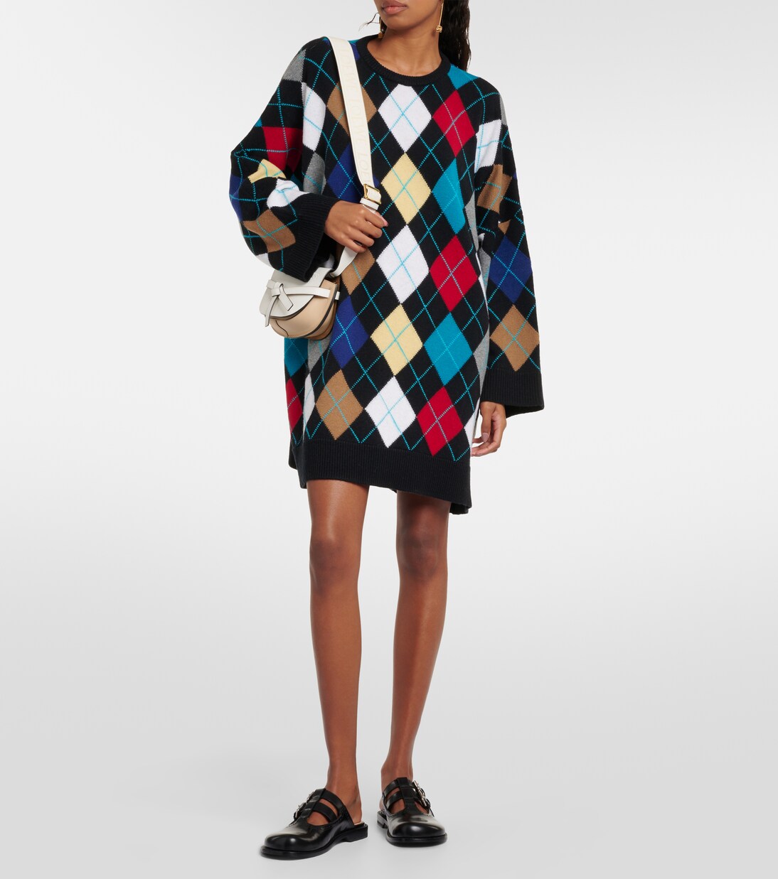 Gate Dual Mini leather shoulder bag in multicoloured - Loewe  