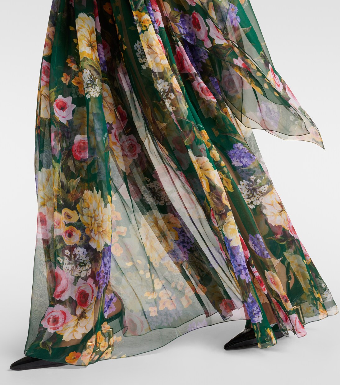 Robe aus Seidenchiffon in Multicolor - Dolce Gabbana | Mytheresa