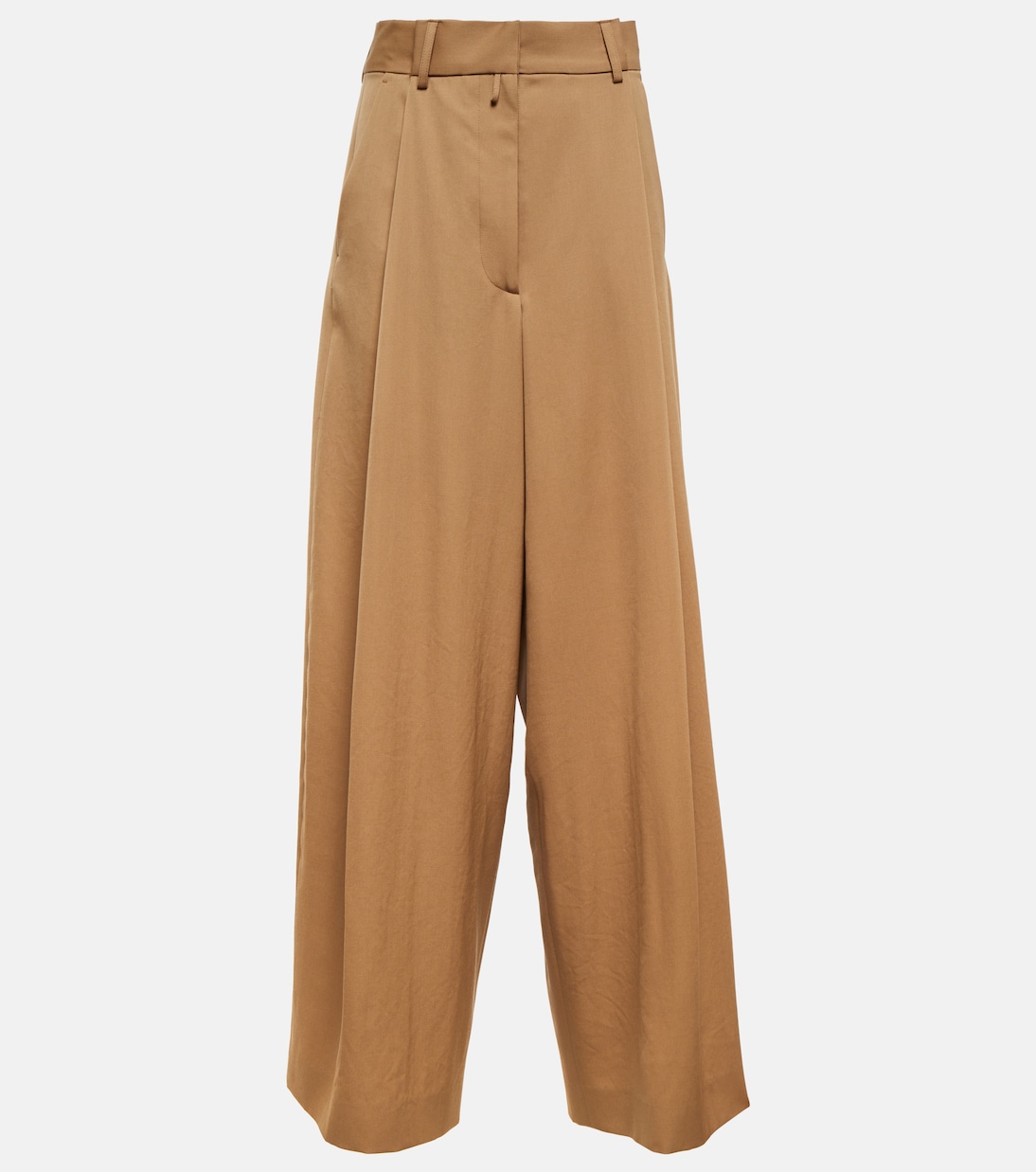 Wide-leg wool pants in beige - Dries Van Noten | Mytheresa