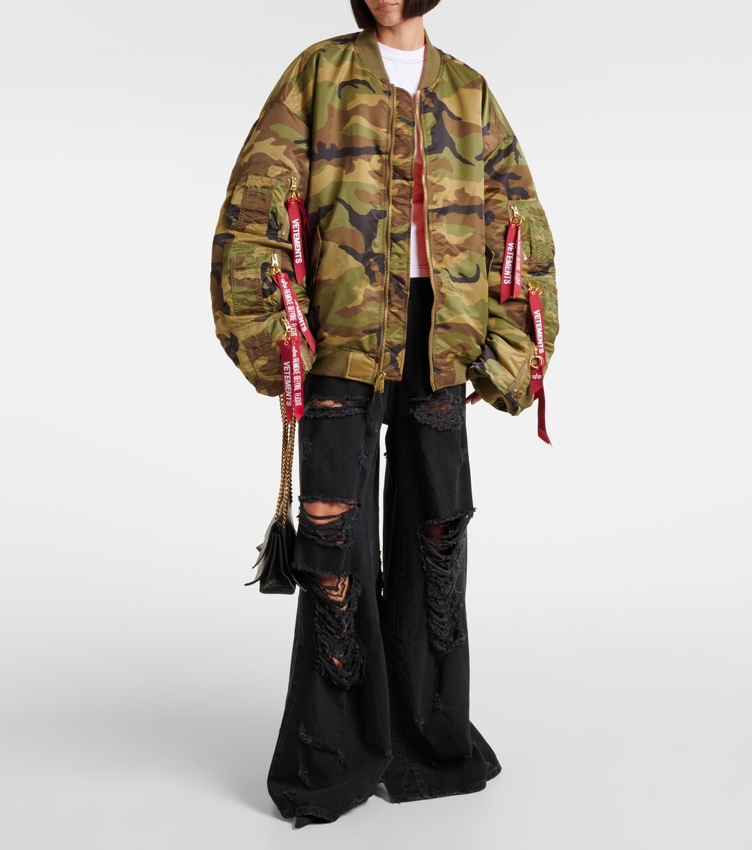 Camouflage bomber jacket in green - Vetements | Mytheresa