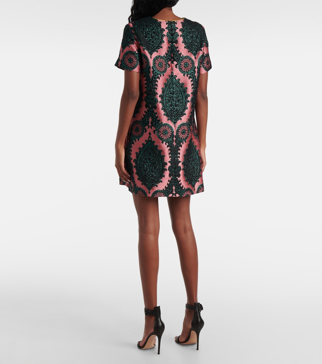 Mini Swing jacquard minidress in pink - La Double J | Mytheresa