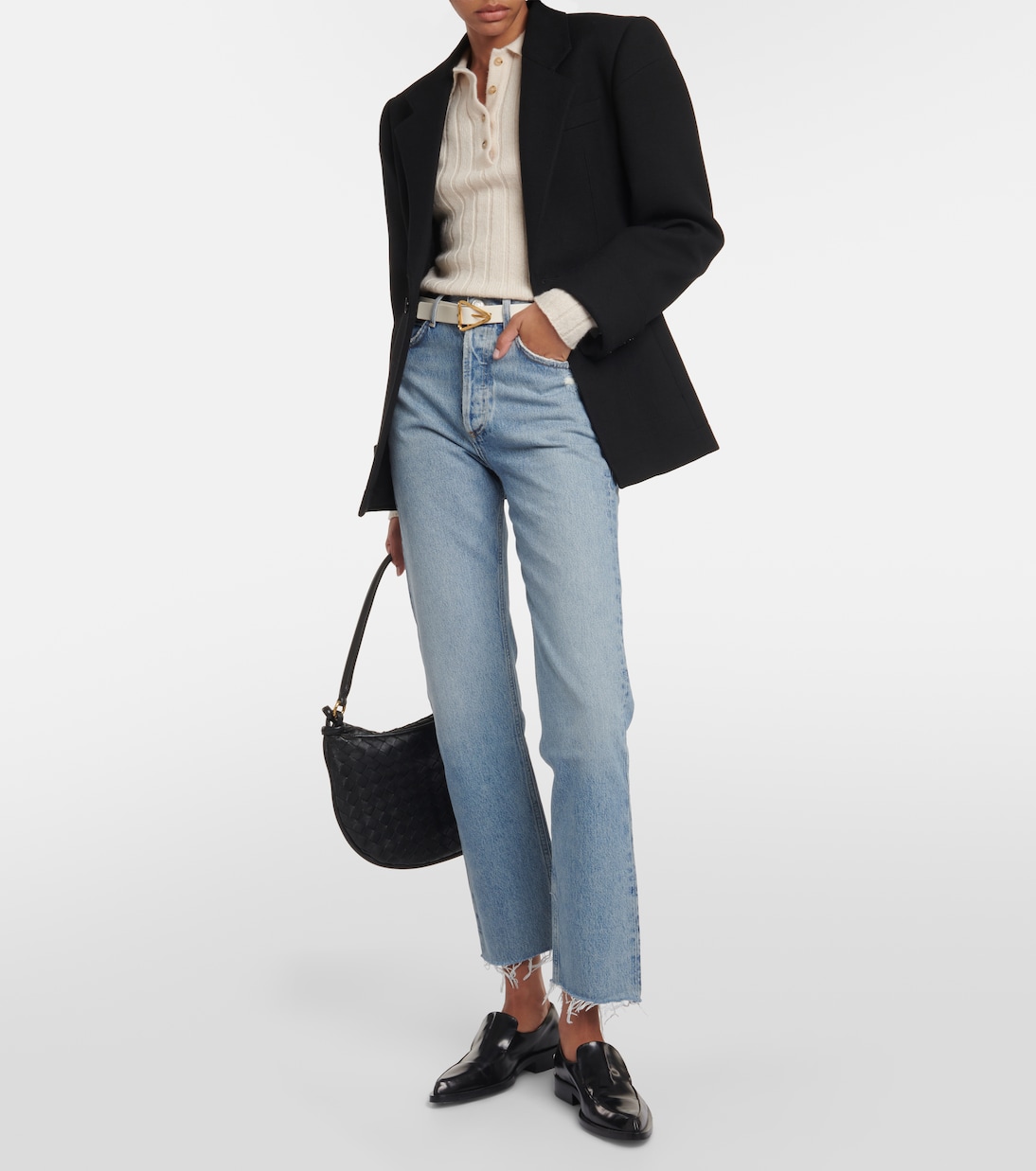 High-Rise Straight Jeans 90 