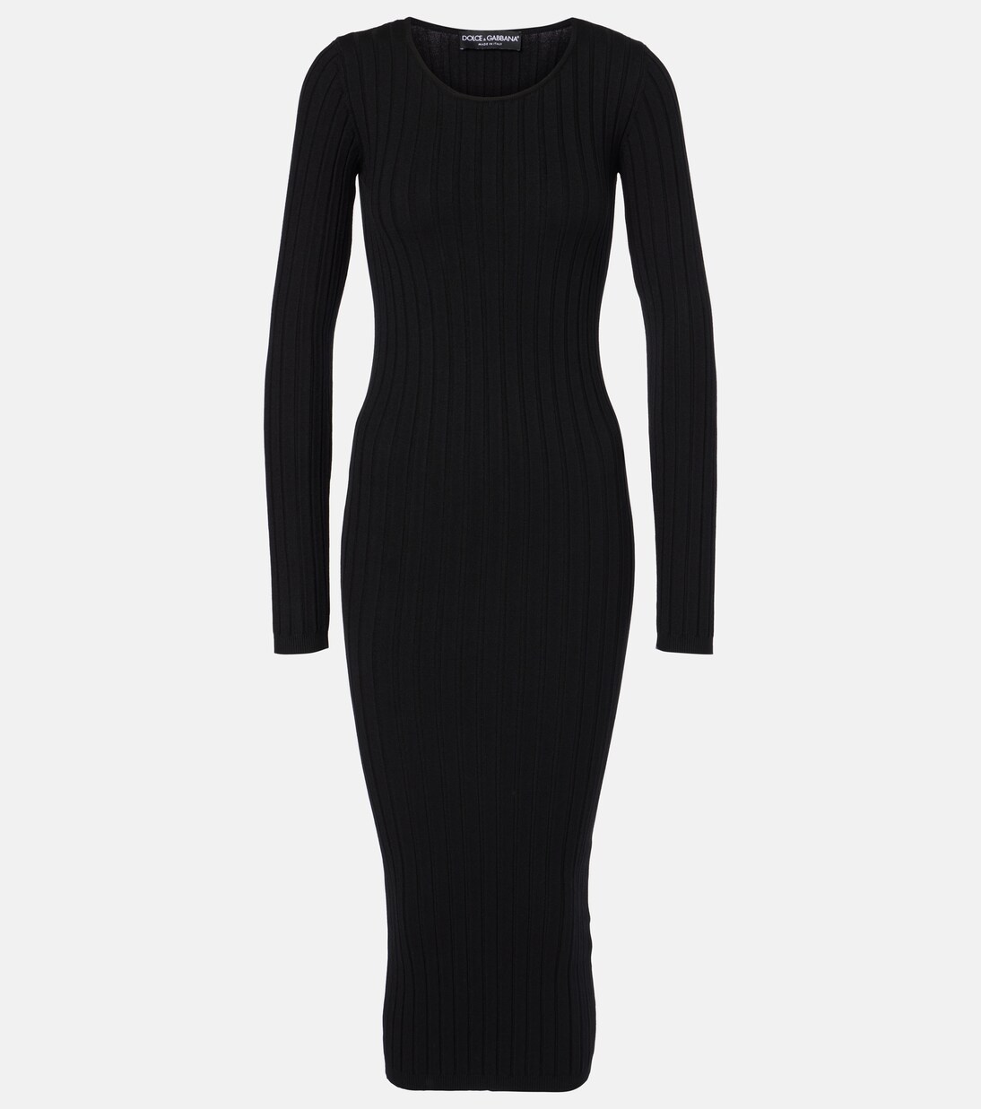 Dolce & Gabbana Black Purple Crystal Brooch Silk Midi Dress