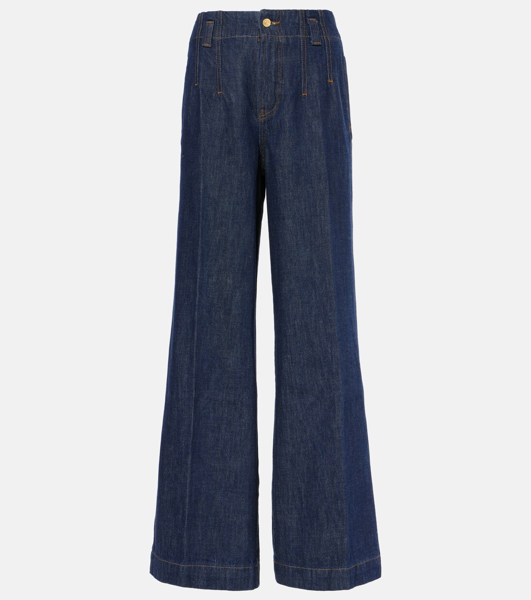 High Rise Wide Leg Jeans - Medium Blue