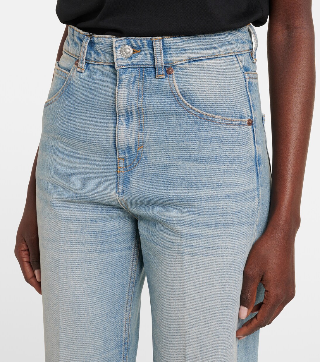 Jean Victoria Beckham - Taille 25 - Coupe Mi Skinny Délavé Bleu - Occasion Très Bon état