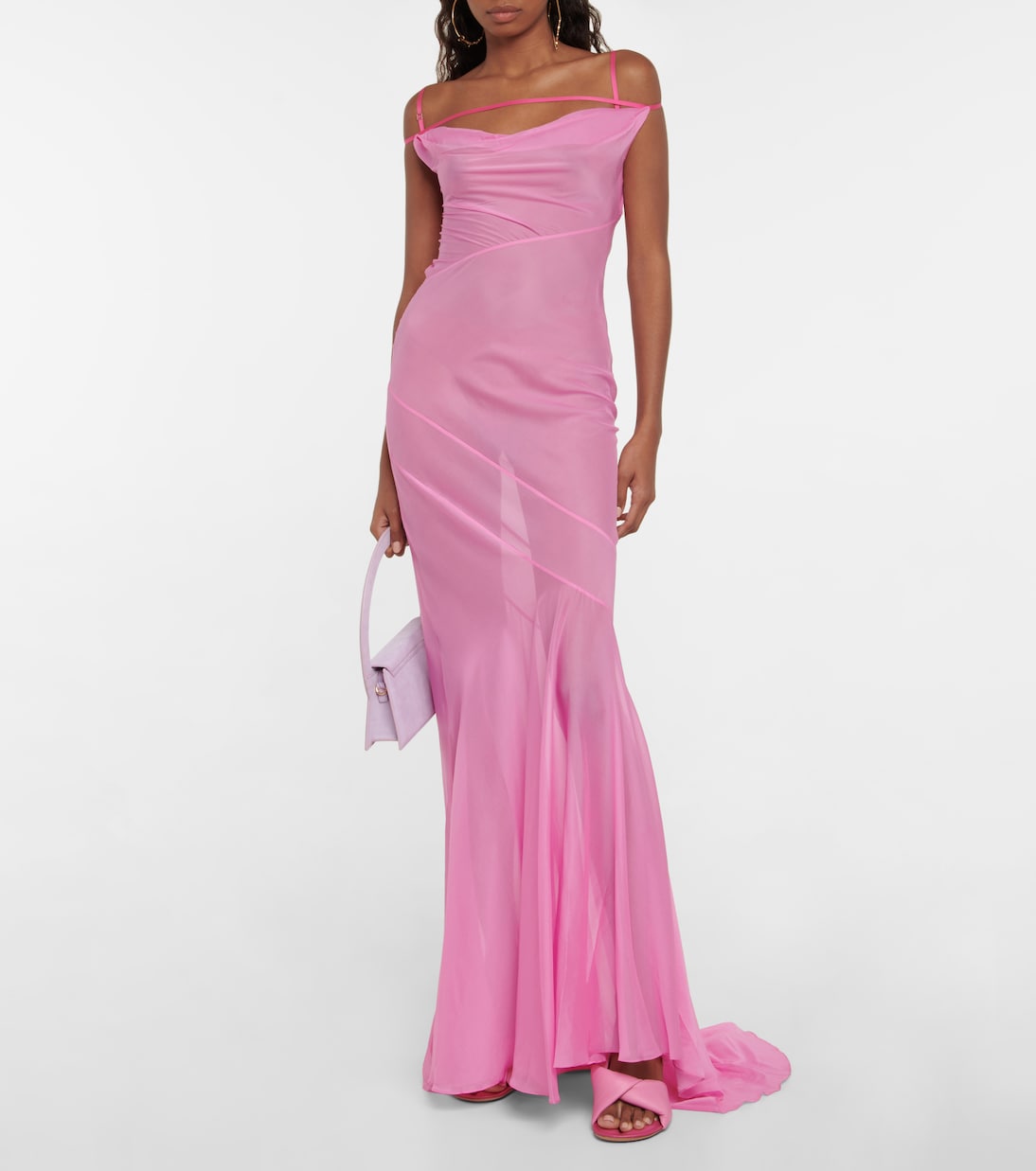 Drapery Robe La Robe Draggiu draped maxi dress in pink - Jacquemus | Mytheresa