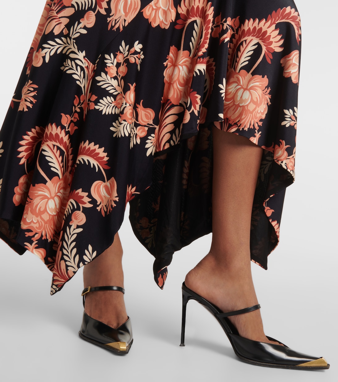 Leather mules in black Etro Mytheresa