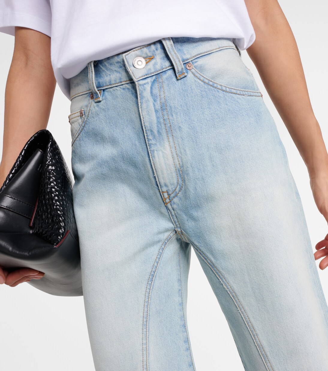 High-rise wide-leg jeans in blue - Victoria Beckham | Mytheresa