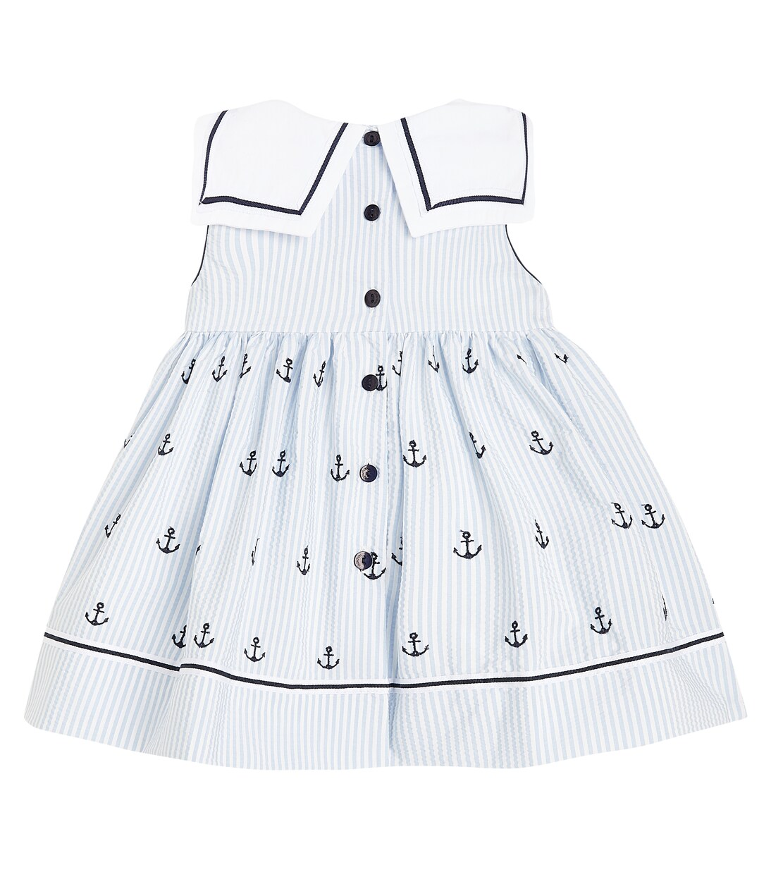 Baby embroidered cotton dress in blue - Patachou | Mytheresa 