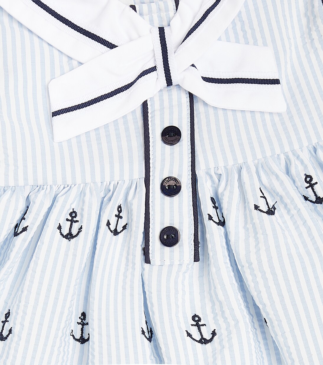 Baby embroidered cotton dress in blue - Patachou | Mytheresa 