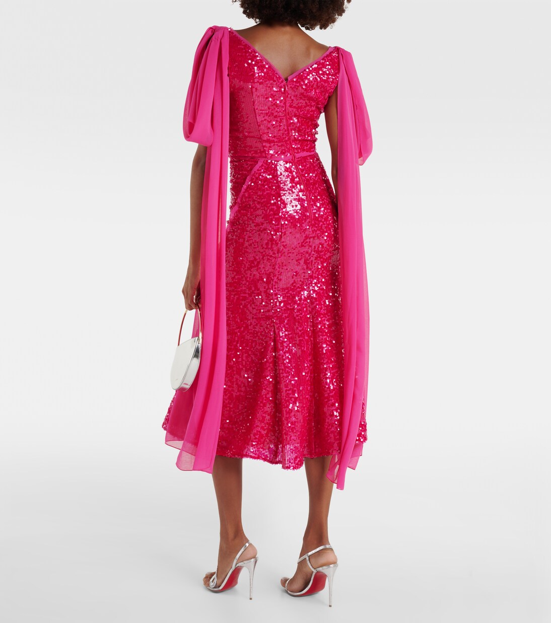 Sequined midi dress in pink - Erdem | Mytheresa
