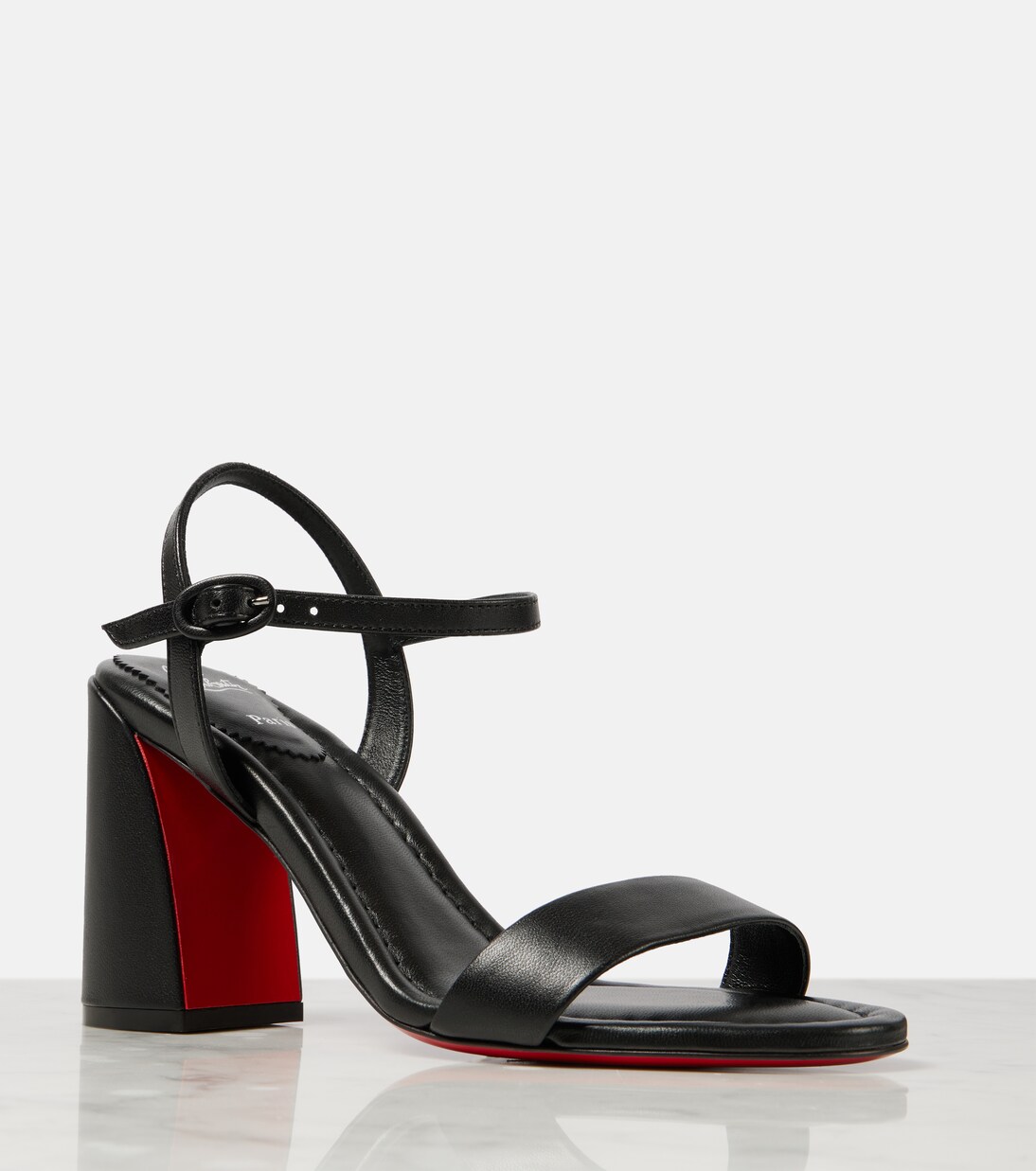Christian Louboutin Women's Miss Mule Patent Leather Sandals Black