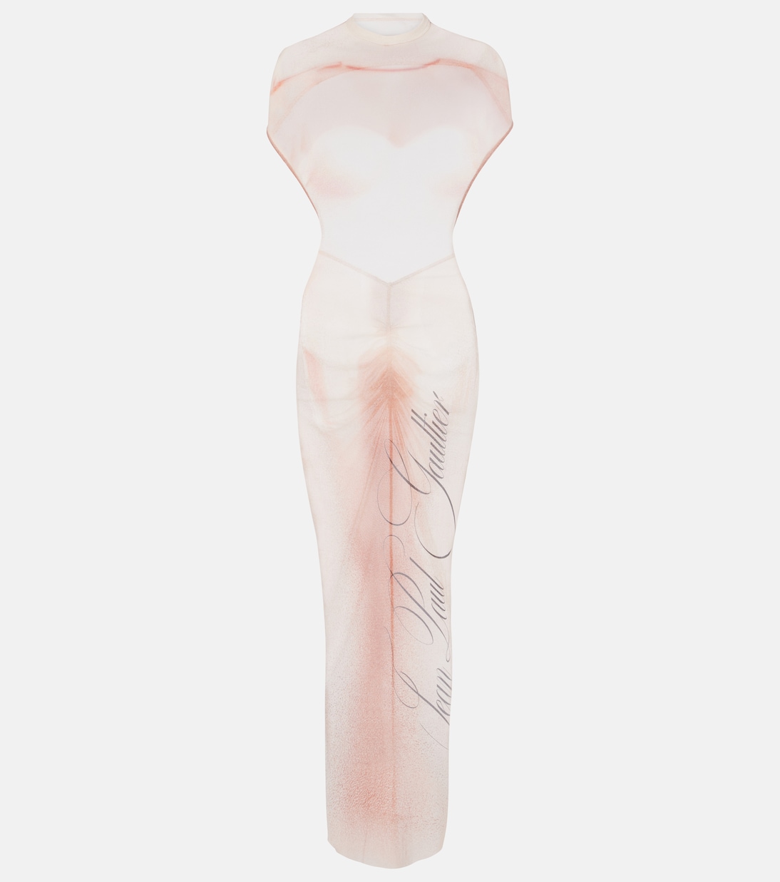 Choker Vintage JEAN PAUL GAULTIER Printemps 95 - Lycra Fleuri Rose - Taille S
