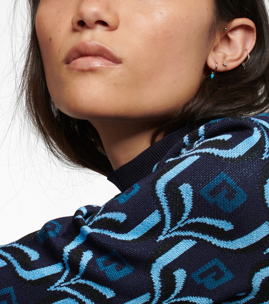 14kt white gold single earring in silver - Maria Tash | Mytheresa 