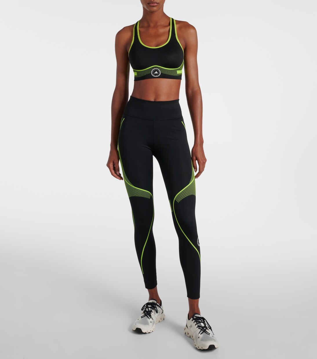 Bedruckter Sport-BH in Schwarz - Adidas By Stella Mc Cartney 