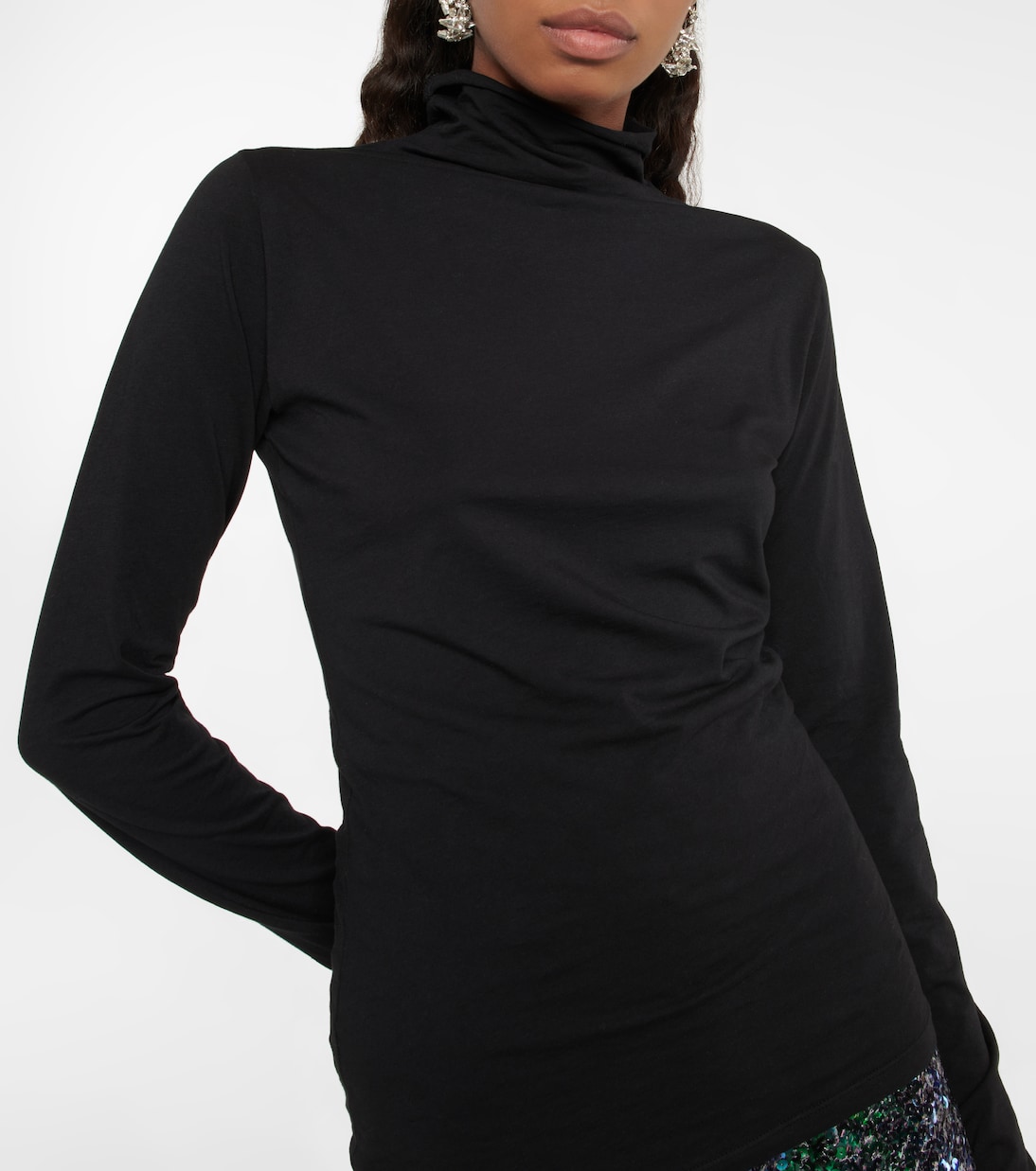 Talisia cotton turtleneck top | Velvet