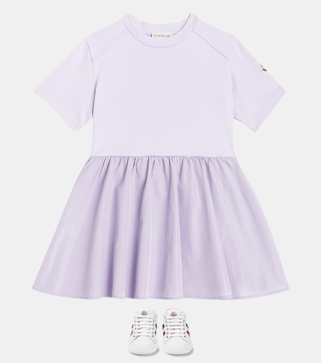 Moncler Enfant Girls Cotton Dress in Black