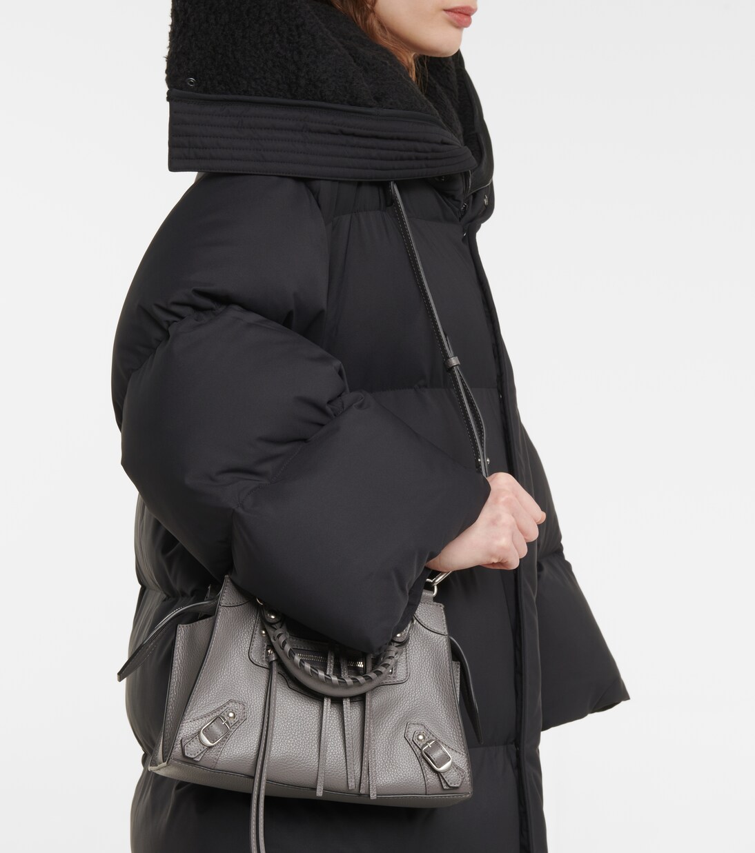 Neo Classic Mini leather tote in grey - Balenciaga | Mytheresa 