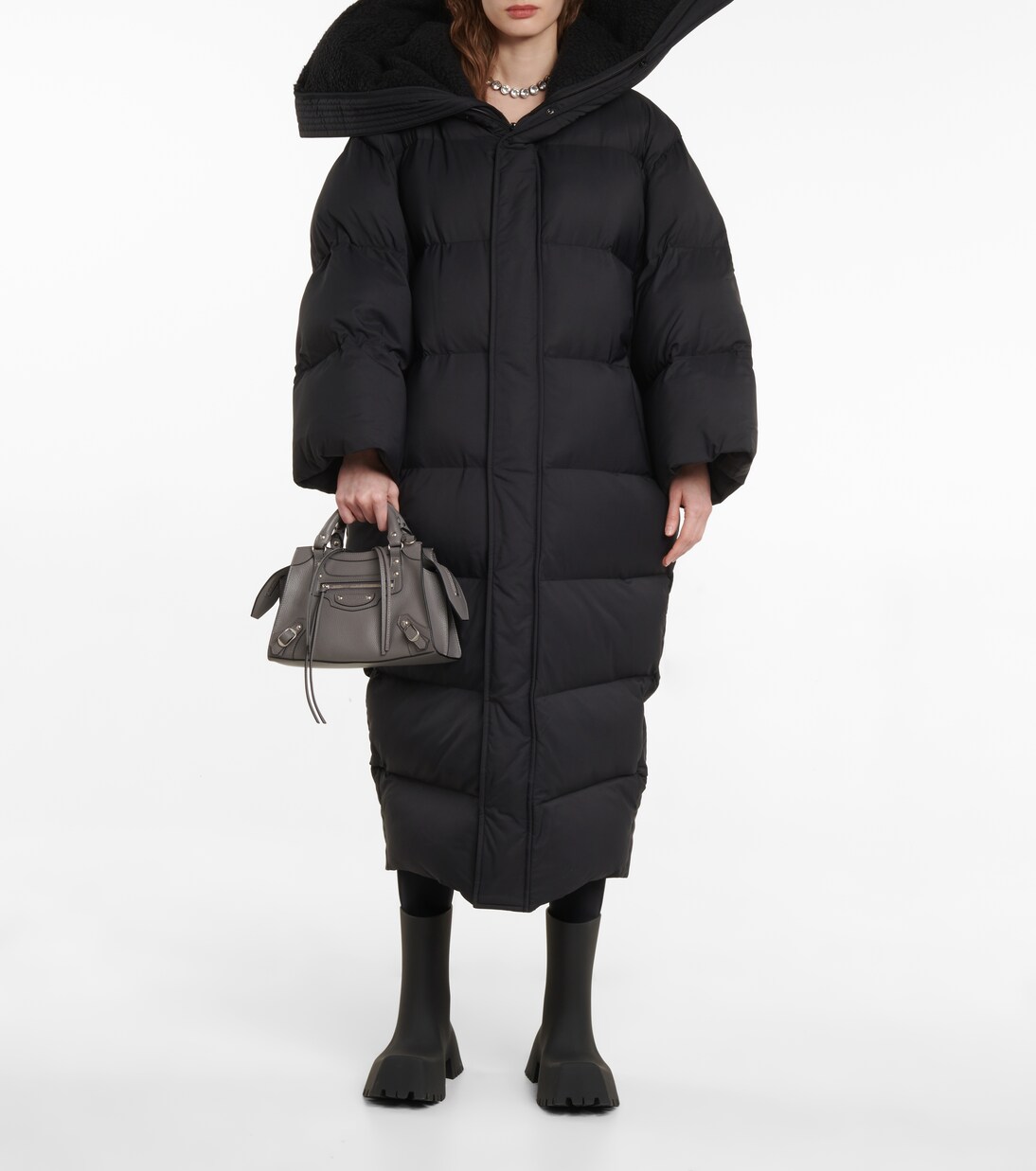 Neo Classic Mini leather tote in grey - Balenciaga | Mytheresa 