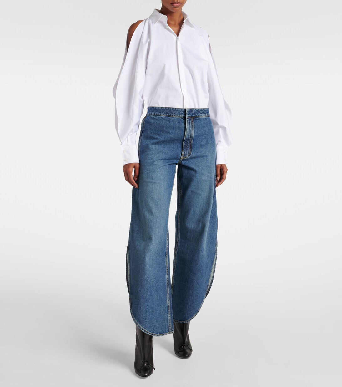 Charlie B Straight Jeans With Petal Detail main image 0